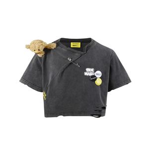 Broken Pin Badge Bear Short T-shirt