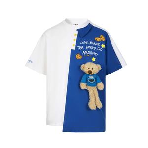 Cookie Monster Bear Half Piece Patched T-shirt