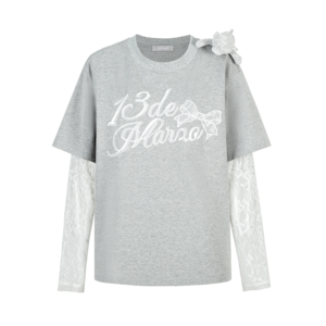 Bear Layered Lacy T-shirt
